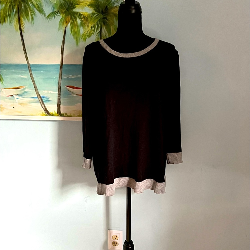 Talbots black sweater 1X
